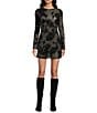 C&V Chelsea & Violet Round Neck Long Sleeve Flocked Mesh Coordinating Corset Top - Image 3