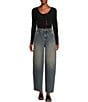 C&V Chelsea & Violet High Rise Skater Jeans, Color:Dirty Medium Blue - Image 3