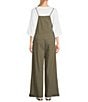 Color:Olive - Image 2 - Sleeveless Vintage Overall Jumpsuit