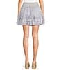 C&V Chelsea & Violet Smock Mini Coordinating Skirt, Color:Cool Indigo White - Image 2