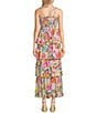 C&V Chelsea & Violet Square Neck Sleeveless Tiered Paisley Print Maxi Dress, Color:Paisley Print - Image 2