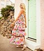 C&V Chelsea & Violet Square Neck Sleeveless Tiered Paisley Print Maxi Dress, Color:Paisley Print - Image 5