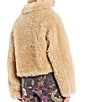 Color:Khaki - Image 2 - Zip Front Teddy Coat