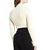 Color:Ivory - Image 2 - Textured Keyhole Button Front Cardigan
