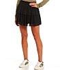 Color:Black - Image 1 - High Rise Tiered Mesh Mini Skirt