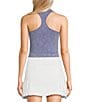 Color:Chambray - Image 2 - Washed Seamless Racerback Tank Top