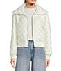C&V Chelsea & Violet Zip Up Front Beaded Quilted Puffer Jacket - Image 1