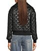 C&V Chelsea & Violet Zip Up Front Beaded Quilted Puffer Jacket, Color:Black - Image 2