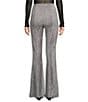 Color:Silver - Image 2 - High Rise Ribbed Velvet Pull-On Flare Pants