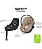 Cybex Cloud G Pro Comfort Extend Infant Car Seat, Color:Almond Beige - Image 3