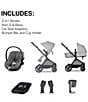 Cybex EOS Stroller & Aton G Infant Car Seat Travel System, Color:Lava Grey/Black Frame - Image 2