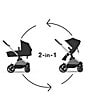 Cybex EOS Stroller & Aton G Swivel Infant Car Seat Travel System, Color:Moon Black/Silver Frame - Image 5