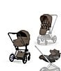 Cybex ePrim Stroller + Cloud T Infant Car Seat + PRIAM Fold Lux Carry Cot -Travel System Bundle - Image 1