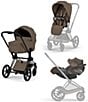 Cybex ePrim Stroller + Cloud T Infant Car Seat + PRIAM Fold Lux Carry Cot Travel System Bundle - Image 1