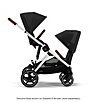 Cybex Gazelle S 2nd Seat Unit, Color:Moon Black (Silver Frame) - Image 7