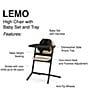 Cybex Lemo 3-in-1 High Chair + Learning Tower Set - Image 2