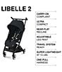 Cybex Libelle 2 Ultra Light Weight Travel Stroller, Color:Magic Black - Image 3