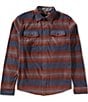 Dakota Grizzly Bowie Long Sleeve Blanket Stripe Woven Shirt, Color:River Stone - Image 1