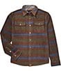 Dakota Grizzly Bowie Long Sleeve Blanket Stripe Woven Shirt, Color:Acorn Shell - Image 1