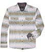 Dakota Grizzly Bowie Long Sleeve Blanket Stripe Woven Shirt, Color:Rock - Image 1