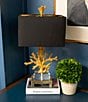 Color:Gold - Image 2 - Black and Gold Coral Table Lamp