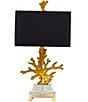 Color:Gold - Image 1 - Black and Gold Coral Table Lamp