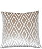 Color:Metallic - Image 1 - Diamond Patterned Velvet Square Pillow