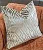 Color:Metallic - Image 2 - Diamond Patterned Velvet Square Pillow