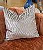 Color:Metallic - Image 3 - Diamond Patterned Velvet Square Pillow