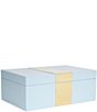 Color:Light Blue - Image 1 - Gold Trimmed Lacquered Storage Box