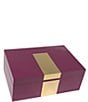 Color:Fuchsia - Image 1 - Gold Trimmed Lacquered Storage Box