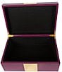 Color:Fuchsia - Image 2 - Gold Trimmed Lacquered Storage Box