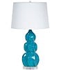 Color:Turquoise - Image 1 - Gourd Shaped Ceramic Table Lamp