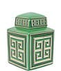 Color:Green - Image 4 - Greek Key Ceramic Lidded Jar