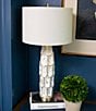 Color:White - Image 2 - Lamp Slim Profile Metallic Washed Table Lamp