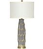 Color:Gray - Image 1 - Lamp Slim Profile Metallic Washed Table Lamp