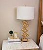 Color:Gold - Image 2 - Metallic Leaf Table Lamp