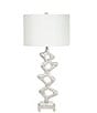 Color:Silver - Image 1 - Metallic Leaf Table Lamp