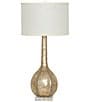 Color:Gold - Image 1 - Metallic Wash Fluted Table Lamp