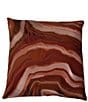 Color:Crimson - Image 1 - Pillow Reversible Agate Pattern Pillow