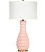 Color:Blush - Image 1 - Scalloped Edge Ceramic Table Lamp