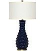 Color:Navy - Image 1 - Scalloped Edge Ceramic Table Lamp