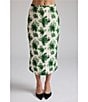 Damaris Bailey Celeste Coordinating Silk Floral Pencil Midi Skirt, Color:Green Floral - Image 6