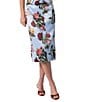 Damaris Bailey Coordinating Delicias Rose Print Pencil Midi Skirt, Color:Blue Floral - Image 1