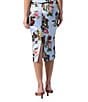 Damaris Bailey Coordinating Delicias Rose Print Pencil Midi Skirt, Color:Blue Floral - Image 2