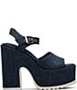 Color:Blue Jean - Image 2 - Jordina Denim Lugged Platform Sandals