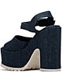 Color:Blue Jean - Image 5 - Jordina Denim Lugged Platform Sandals