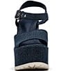 Color:Blue Jean - Image 6 - Jordina Denim Lugged Platform Sandals