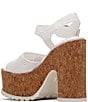 Color:White - Image 4 - Jordina Eyelet Lugged Platform Sandals