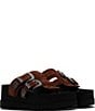 Color:Cognac - Image 6 - Nyra Suede Footbed Platform Sandals